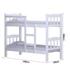 Beliche De Madeira Branca Solteiro Pérola