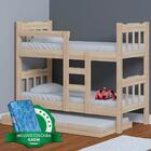 Beliche De Madeira Com Auxiliar Crua Perola Nemargi Com 3 Col