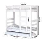 Beliche De Madeira Maciça Alta Com Auxiliar Solteiro Life Bra