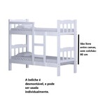 Beliche De Madeira Macica Branca Com Colchao Gazin D33 88 Cm