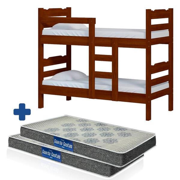 Beliche De Madeira Maciça Castanho Robusta Nemargi Com 2 Colc