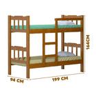 Beliche De Madeira Maciça Vira 2 Camas Nogueira Shop Jm