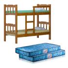 Beliche De Madeira Nogueira Perola Nemargi Com 2 Colchões Gaz