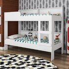 Beliche De Solteiro Com Estante Miami Art In Móveis Branco