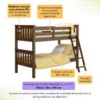 Beliche De Solteiro Madeira Maciça Para Colchão 88 X 188 Cm M