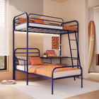 Beliche Em Ferro Solteiro + Mesa De Estudos - Bonnie Azul Del