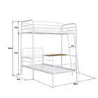 Beliche Em Ferro Solteiro + Mesa De Estudos - Bonnie Branco