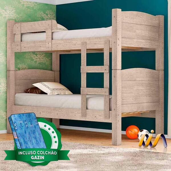 Beliche Em Mdf Solteiro Amarula Ana Paula Framar Colchão Gazin