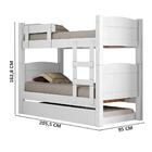 Beliche Em Mdf Solteiro Com Cama Auxiliar Branco Ana Paula Fr