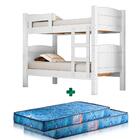 Beliche Em Mdf Solteiro Com Cama Auxiliar Branco Ana Paula Fr