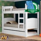 Beliche Em Mdf Solteiro Com Cama Auxiliar Branco Ana Paula Fr