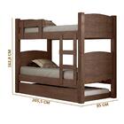 Beliche Em Mdf Solteiro Com Cama Auxiliar Chocolate Ana Paula