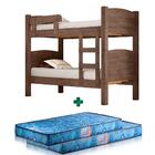 Beliche Em Mdf Solteiro Com Cama Auxiliar Chocolate Ana Paula