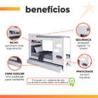 Beliche Floripa Com Cama Auxiliar Para Colchão 0,88m J&a Bran