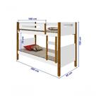 Beliche Heloisa Branco Mel Com Cama Auxíliar