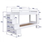 Beliche Infantil 2 Gavetas Com Escada Playground Branco - Pan