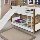 Beliche Infantil Branca E Mel Com Escorregador