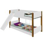 Beliche Infantil Branca E Mel Com Escorregador