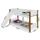 Beliche Infantil Branca E Mel Com Escorregador