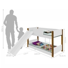 Beliche Infantil Branca E Mel Com Escorregador E Colchões