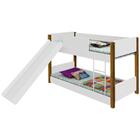 Beliche Infantil Branco E Mel Com Escorregador