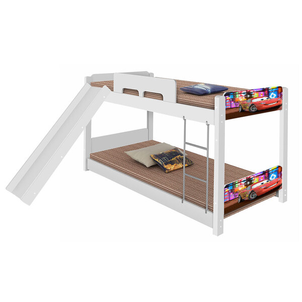 Beliche Infantil Carros O Filme Com Colchão E Escorregador So