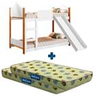 Beliche Infantil Casinha Com Escorregador Branco Magia Gabrie