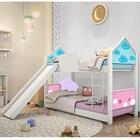 Beliche Infantil Casinha Nuvem Menino E Menina C/ Escorrega