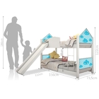 Beliche Infantil Casinha Prime Nuvem Menino Com Escorregador