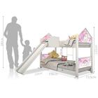 Beliche Infantil Casinha Unicórnio Escorregador E Colchões