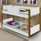 Beliche Infantil Com Colchão Valentina Branco/mel