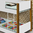 Beliche Infantil Com Colchão Valentina Branco/mel