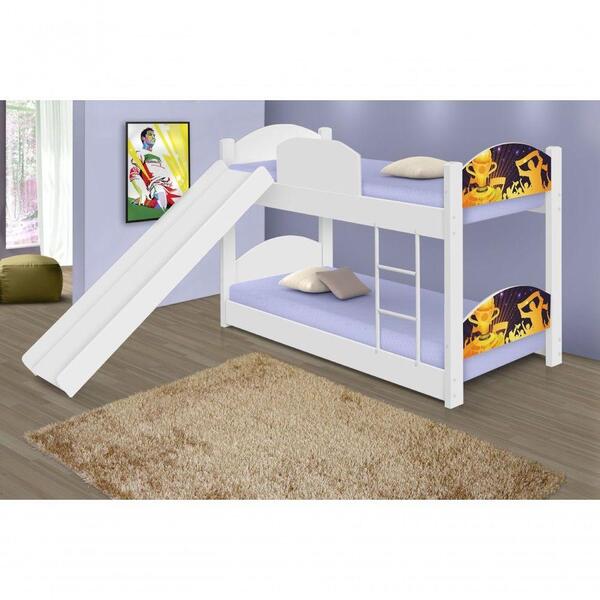 Beliche Infantil Com Escorregador Copa Futebol Troféu