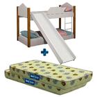 Beliche Infantil Com Escorregador Divaloto Luiza Branco E Ame