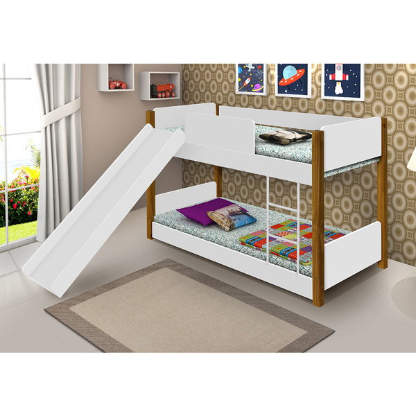 Beliche Infantil Com Escorregador Juvenil Valentina  Branca E