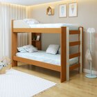 Beliche Infantil Com Grade E Estrado Madeira Onix Cinamomo/of