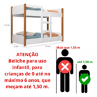 Beliche Infantil Com Grades Escorregador Escada + 2 Colchões