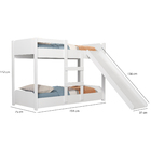 Beliche Infantil Com Grades Escorregador Escada + 2 Colchões