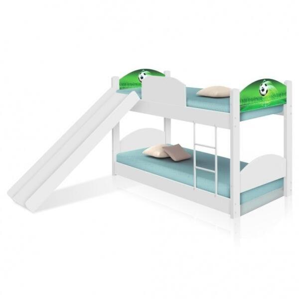 Beliche Infantil Copa Futebol com Escorregador e Colchões