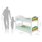 Beliche Infantil Dinossauro com 2 Colchões