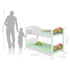 Beliche Infantil Dinossauros Coloridos com 2 Colchões