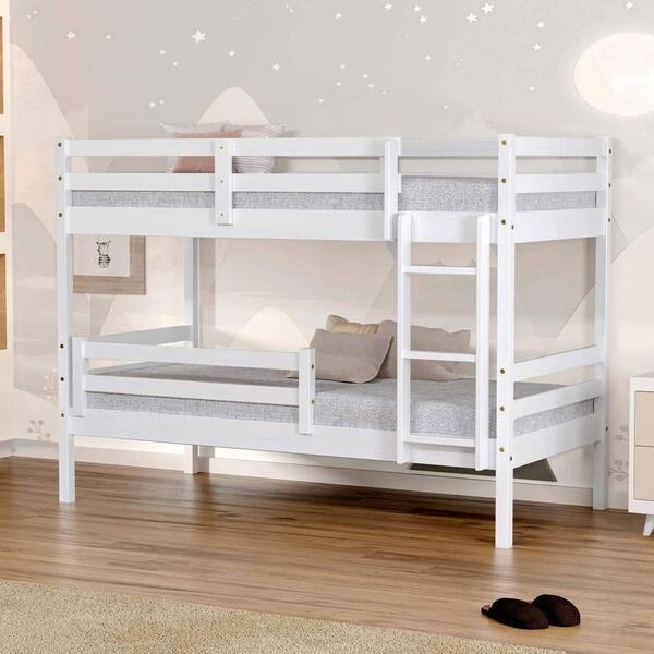 Beliche Infantil Eco Com Grade De Proteção Madeira Maciça Bra