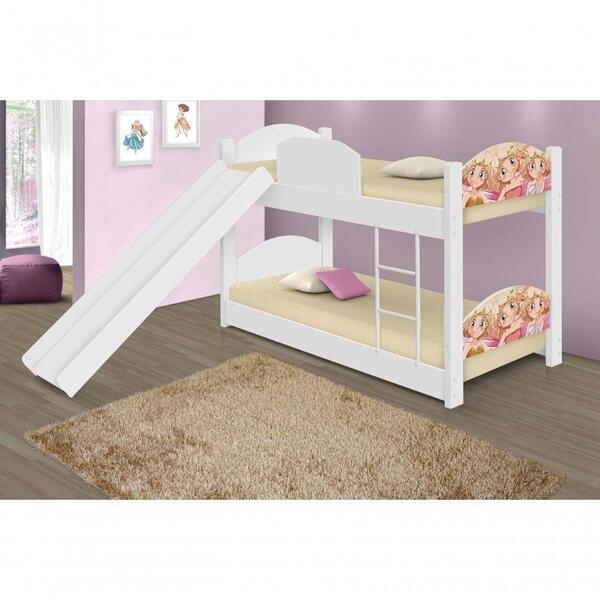 Beliche Infantil Fadinhas Coloridas Com Escorregador