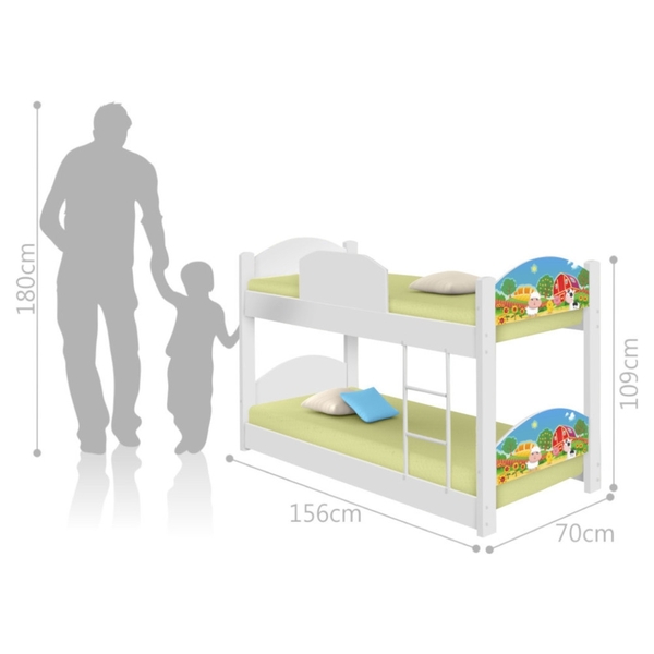 Beliche Infantil Fazendinha Colorida