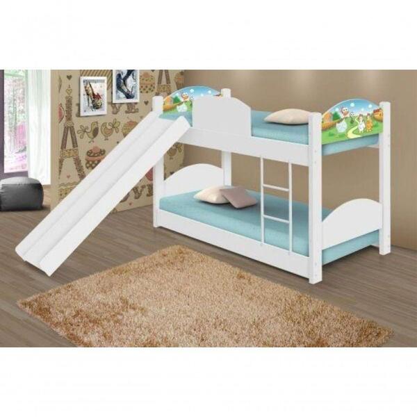 Beliche Infantil Fazendinha Com Escorregador E Colchões