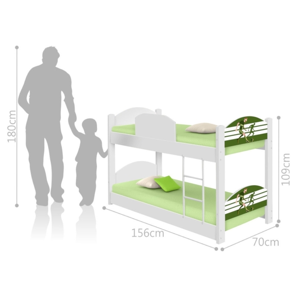 Beliche Infantil Futebol Jogador com 2 Colchões