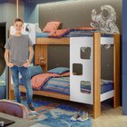 Beliche Infantil/juvenil 100% Mdf Com Prateleira July Branco/