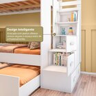 Beliche Infantil/juvenil Com Cama Auxiliar E Escada Multifunc