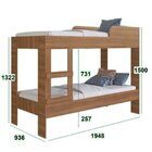 Beliche Infantil/juvenil Solteiro Com Estante Duda Nogal