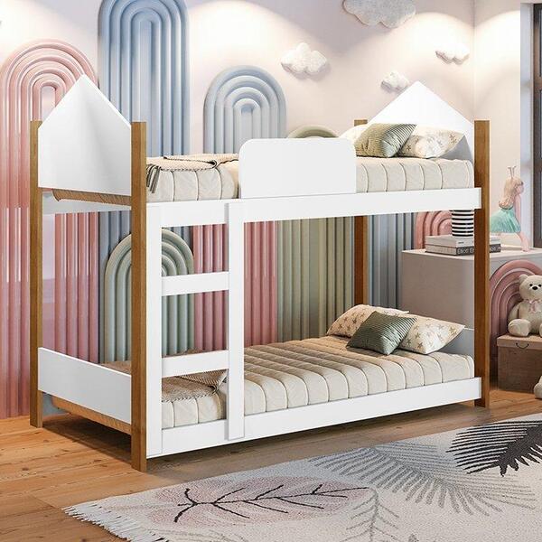 Beliche Infantil Magia Branco Grenat Com Colchões - Gabrielli